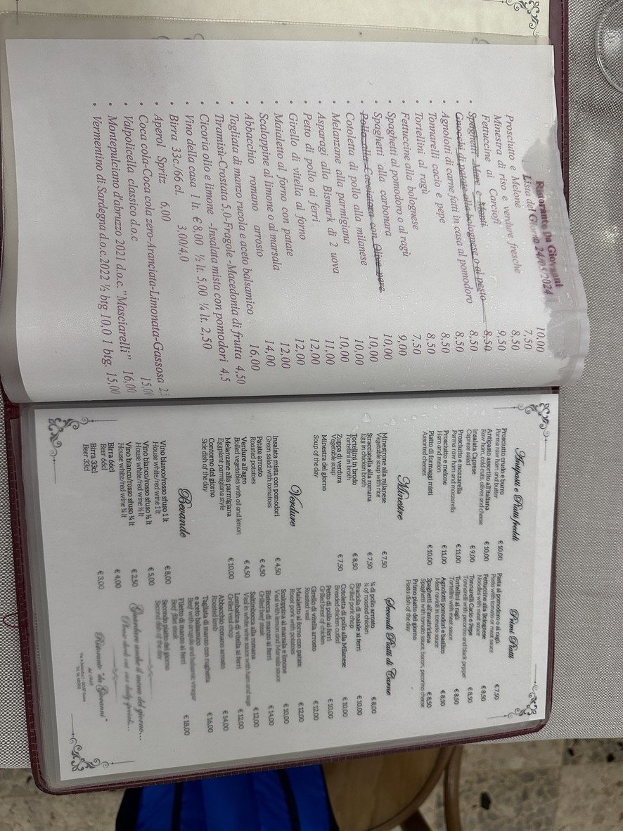 Da Giovanni Restaurant Since 1948 menu 2