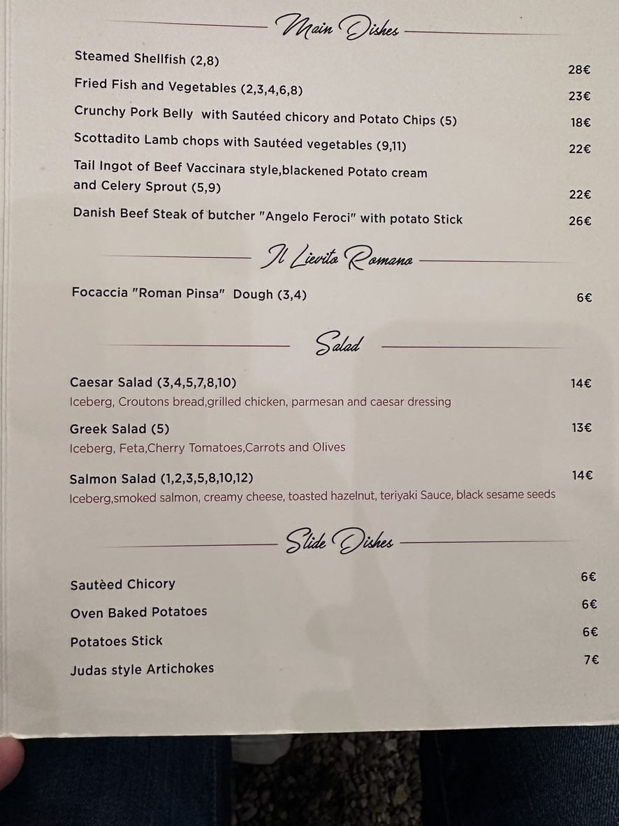 Sottosopra Trastevere menu 5