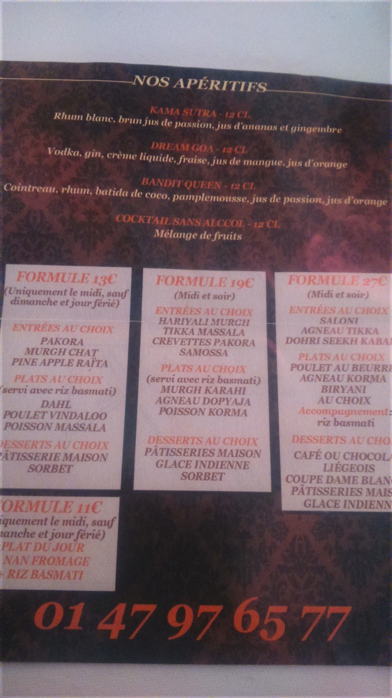Jaisalmer menu 2