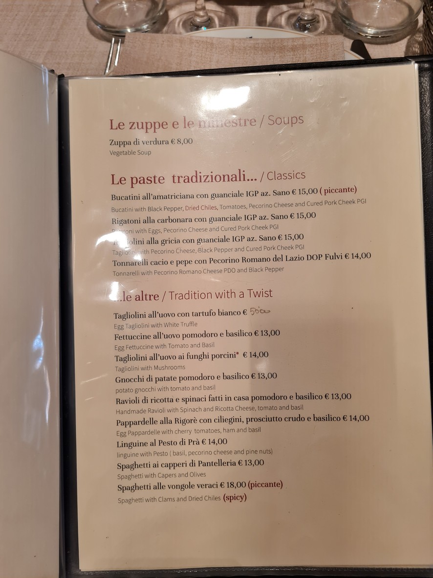 Il Matriciano menu 2