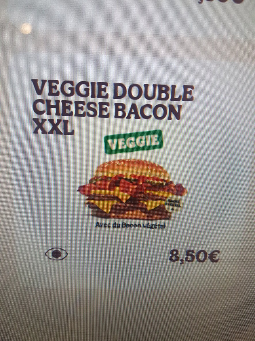 Burger King Paris Bastille menu 1