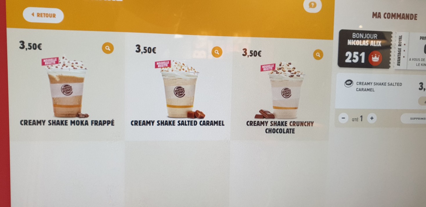Burger King Paris Bastille menu 3