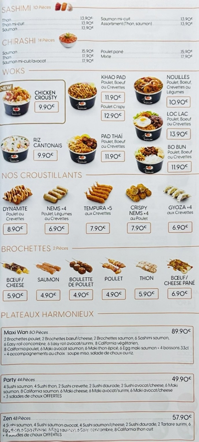 Sushi Wan Bezons menu 3