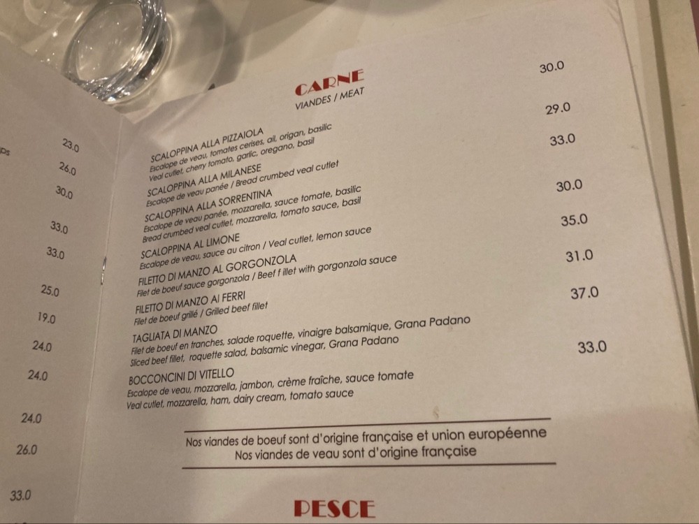 Ristorante Napoletano menu 3