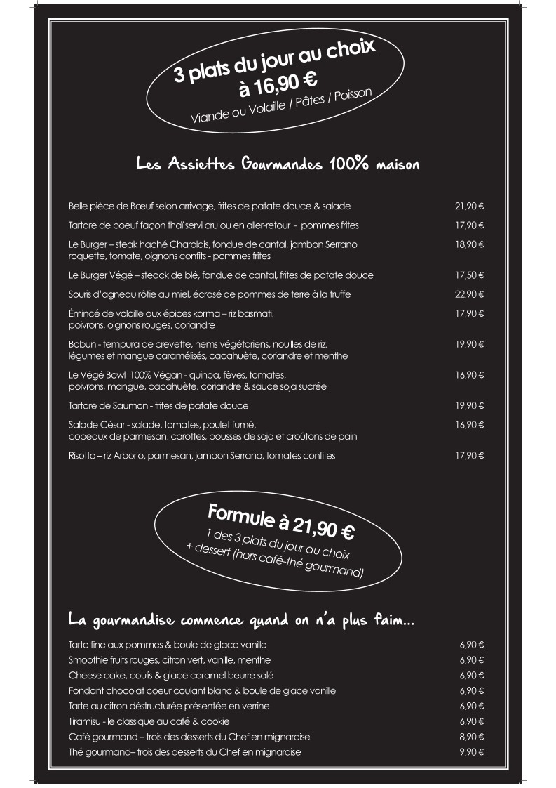 La Maison de Perle menu 1