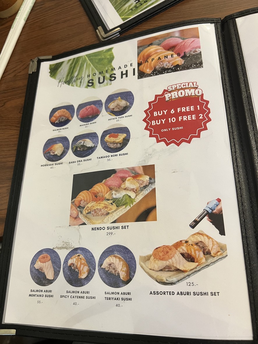 NEN (念) Sushi And Don - Sathon 11 menu 2