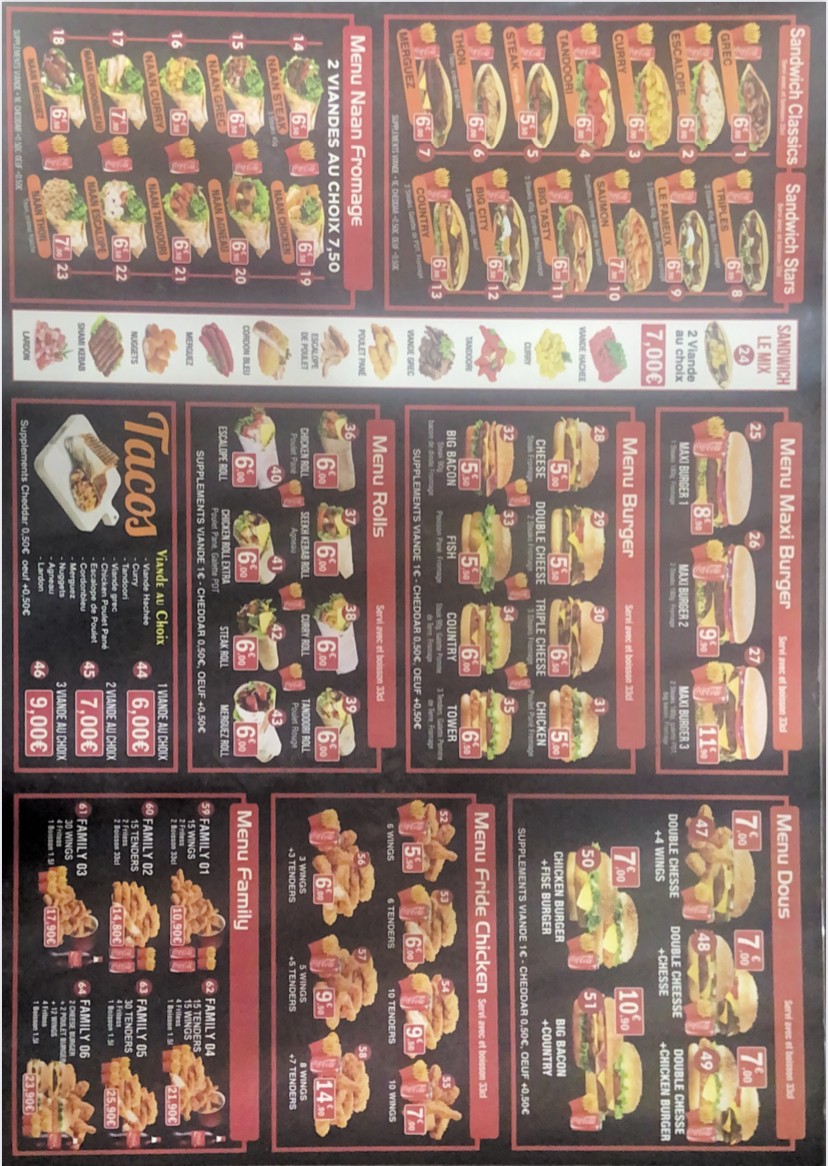 Amani menu 2