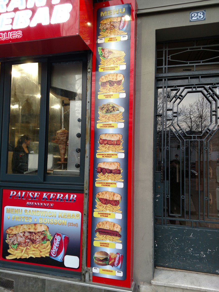 Restaurant Pause Kebab menu 1