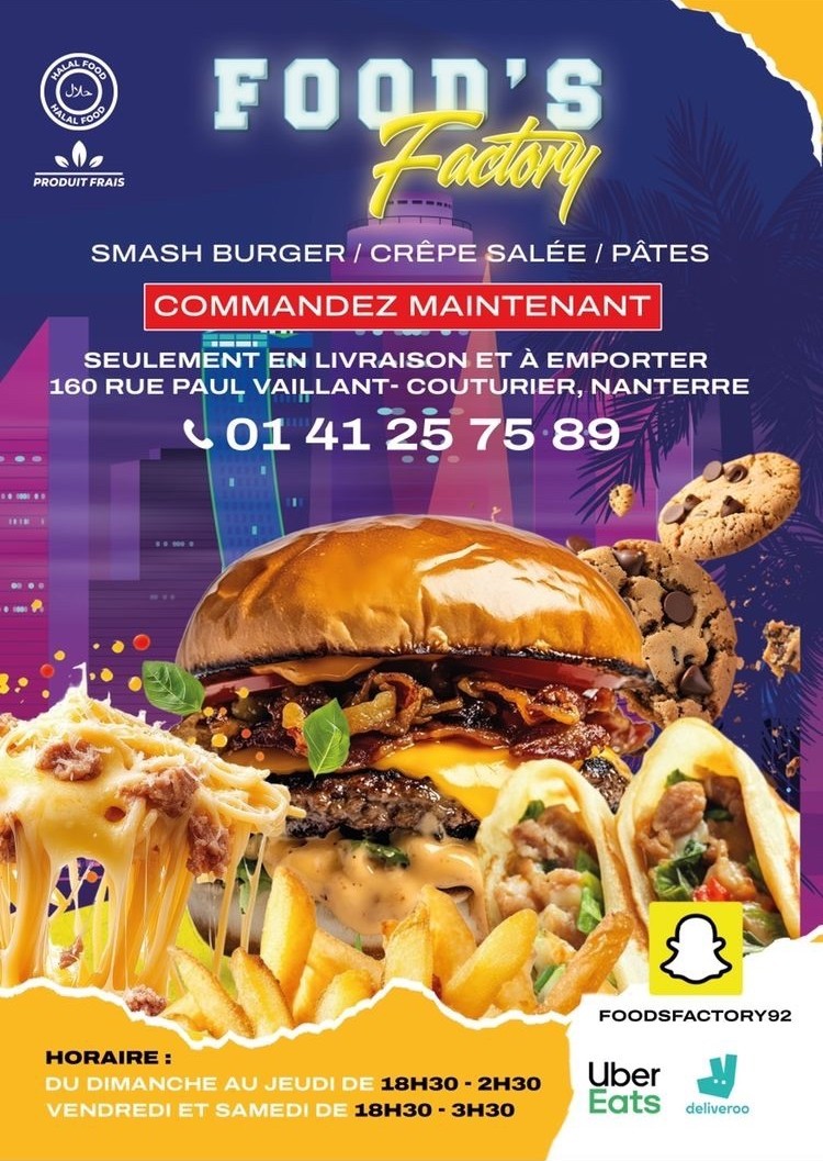 Food's Factory menu 1