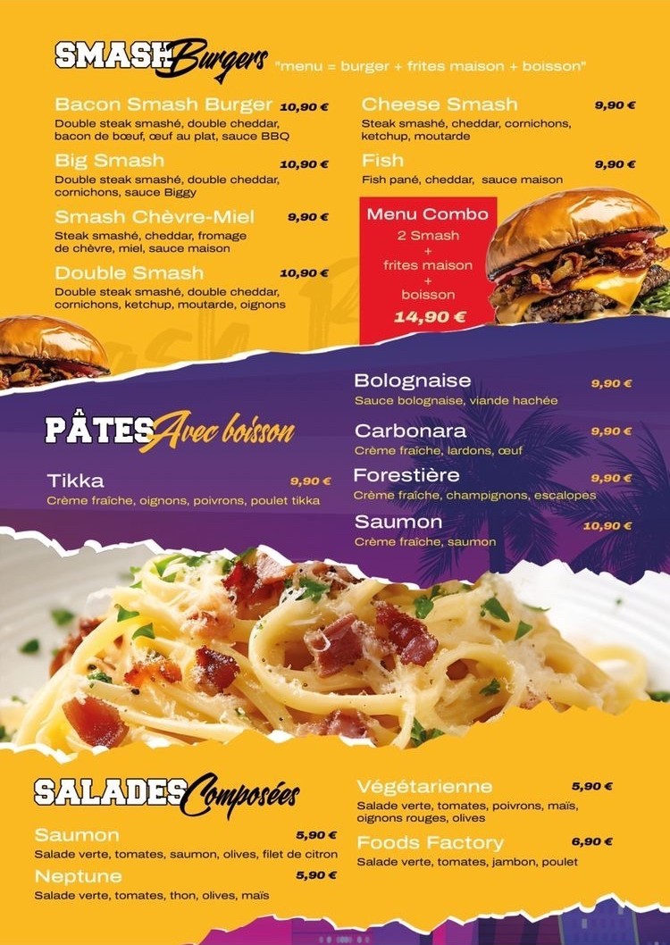 Food's Factory menu 2