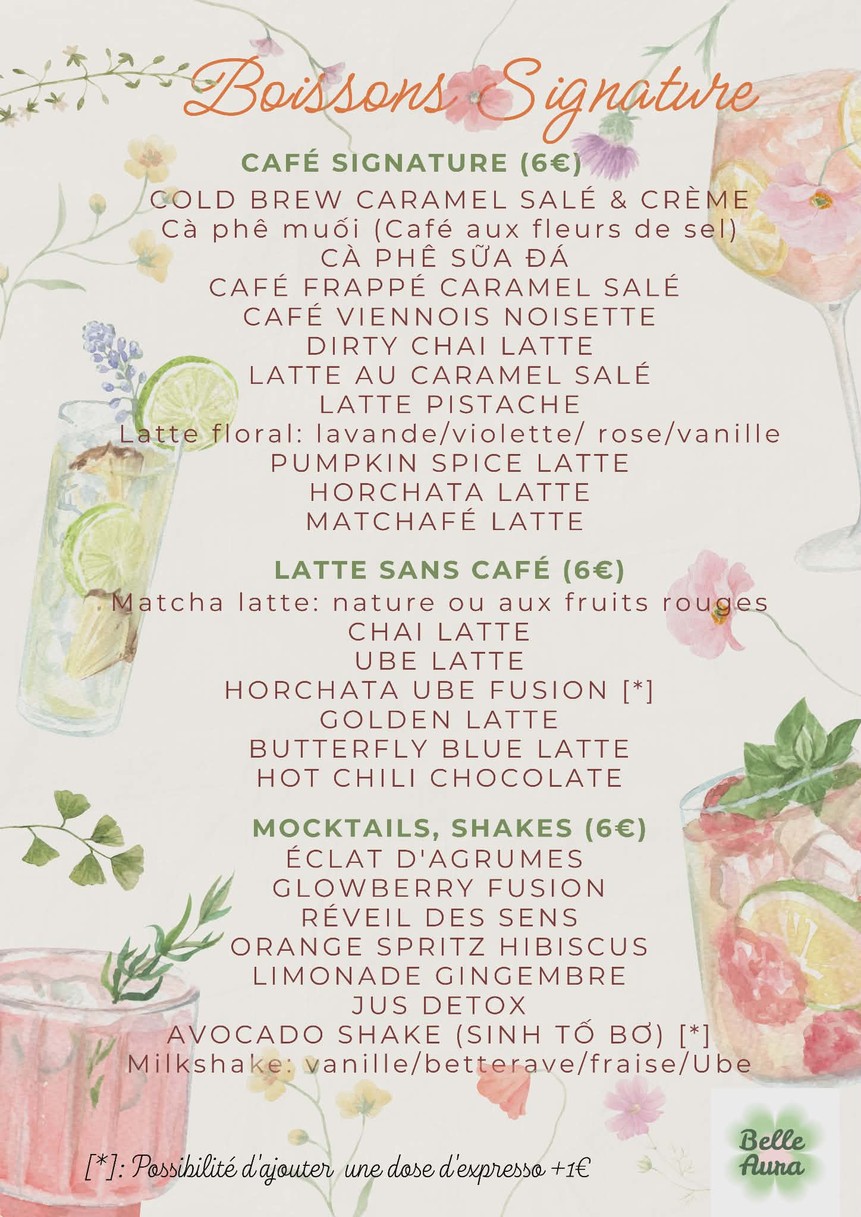 Ernestine Café menu 3