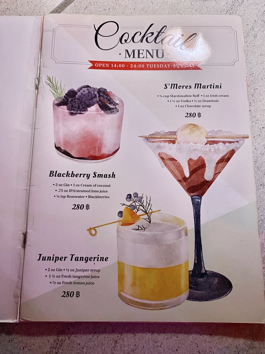 Secret Bar@Sathorn menu 1
