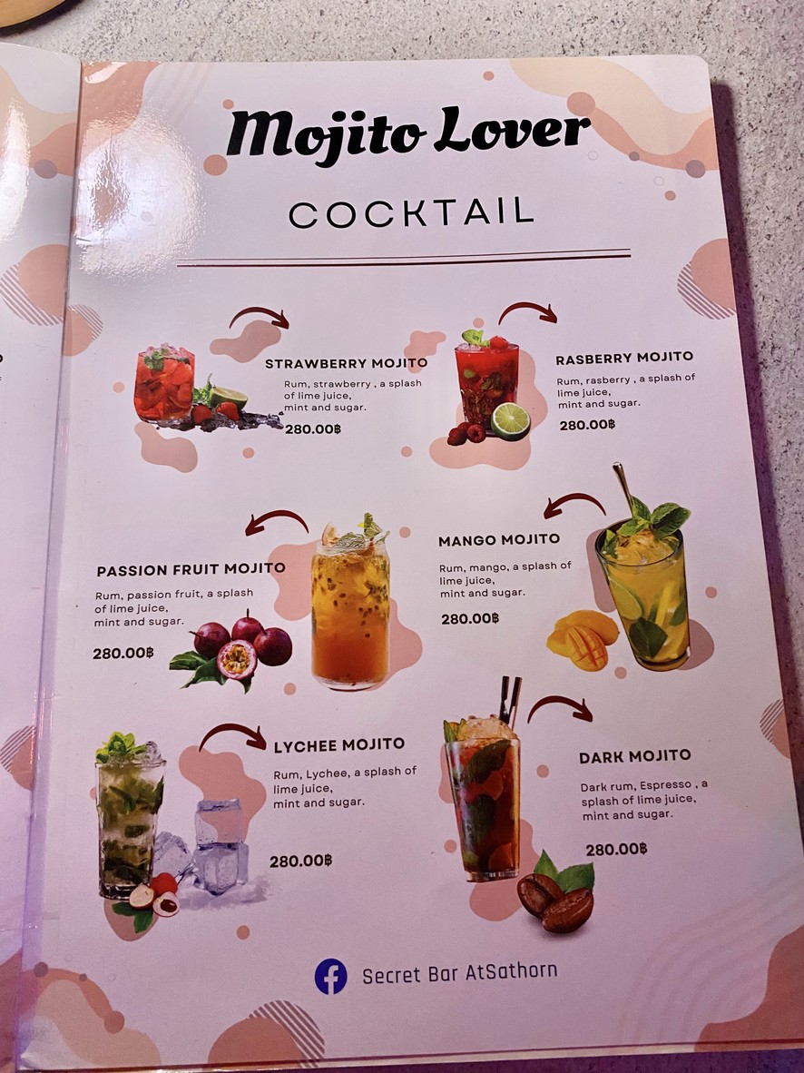 Secret Bar@Sathorn menu 3
