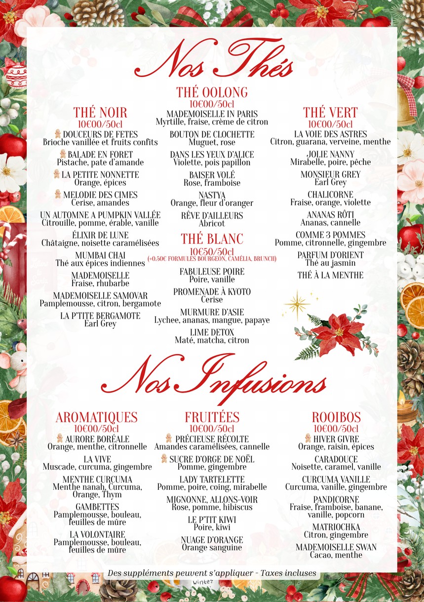 Le Jardin de Mademoiselle menu 2
