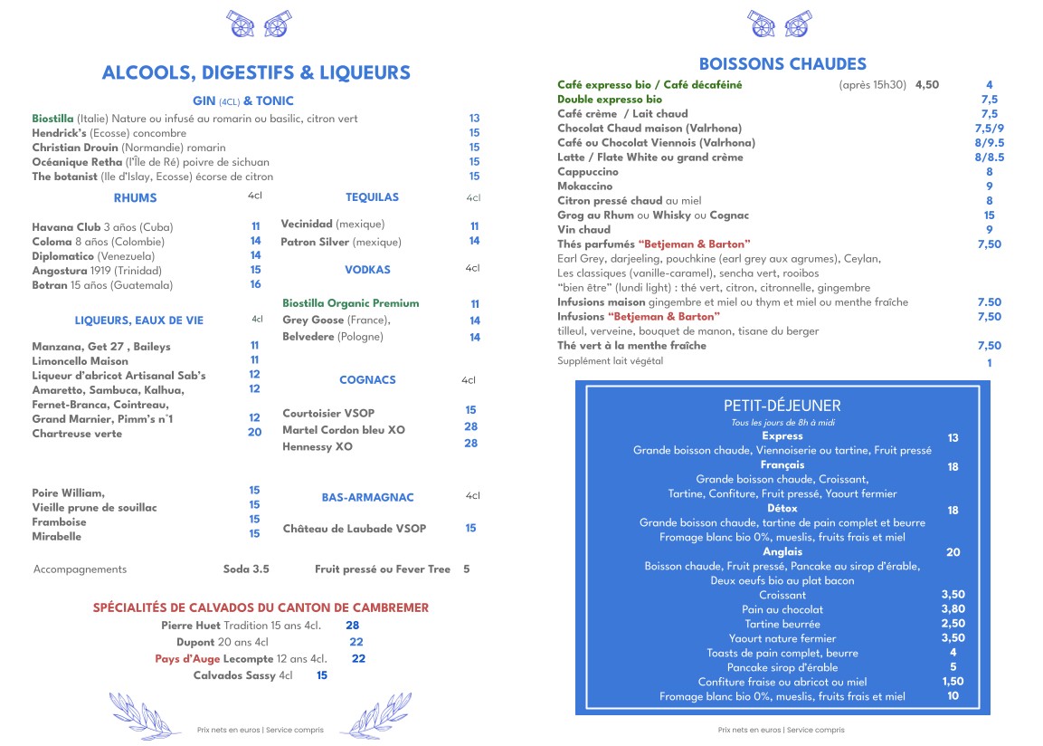 El Bonaparte menu 1
