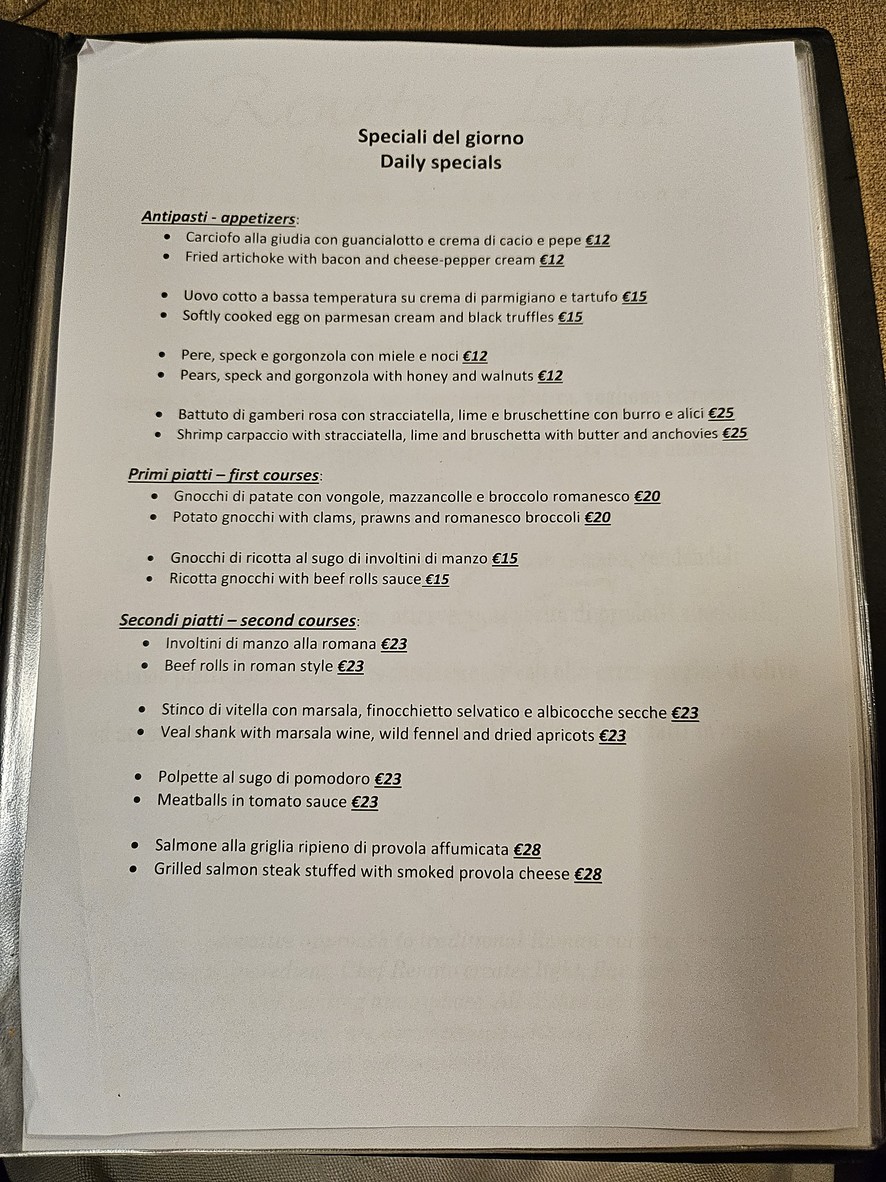 Renato e Luisa menu 1
