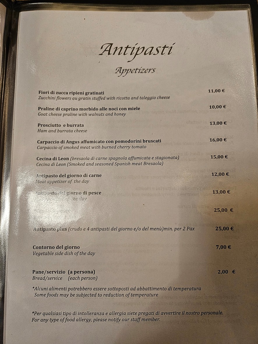 Renato e Luisa menu 2