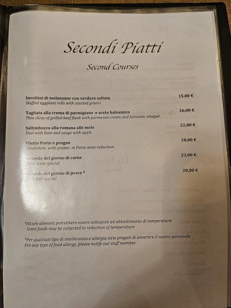 Renato e Luisa menu 4
