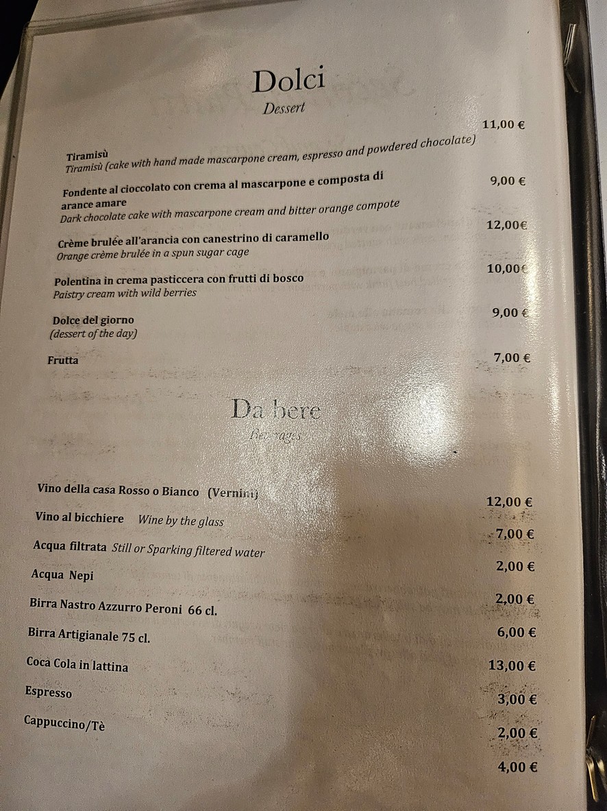 Renato e Luisa menu 5