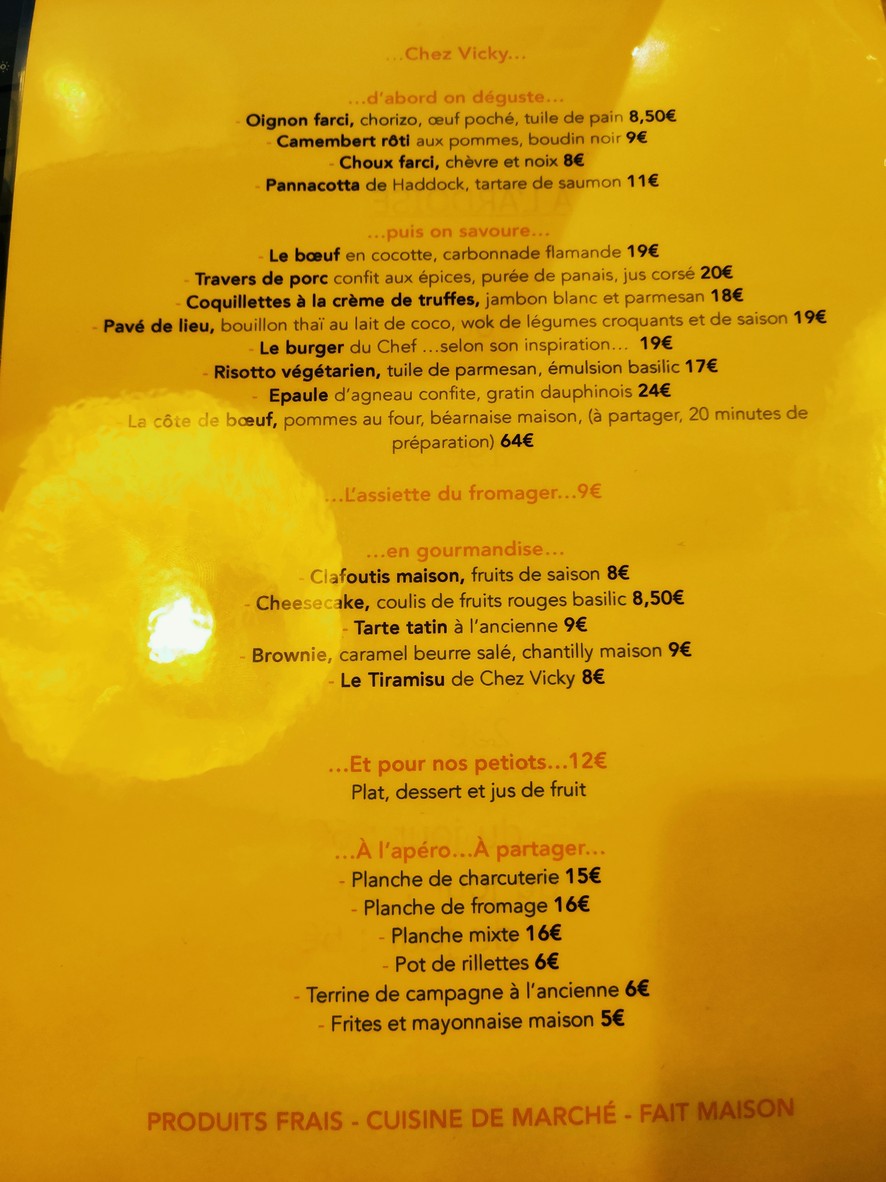 Chez Vicky menu 2