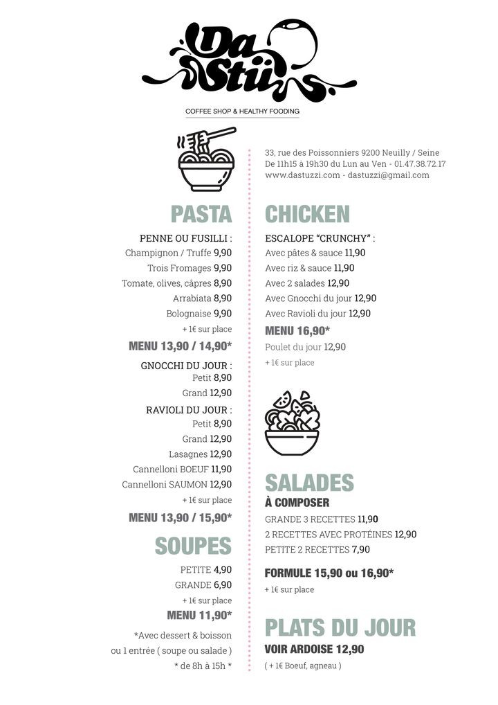 Da Stuzzi menu 1