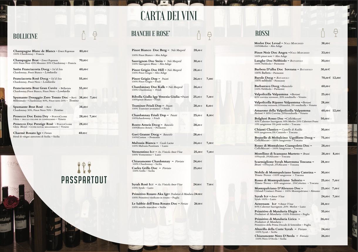 Passpartout Ristorante, Roma - Borgo Pio, 50 menu 3