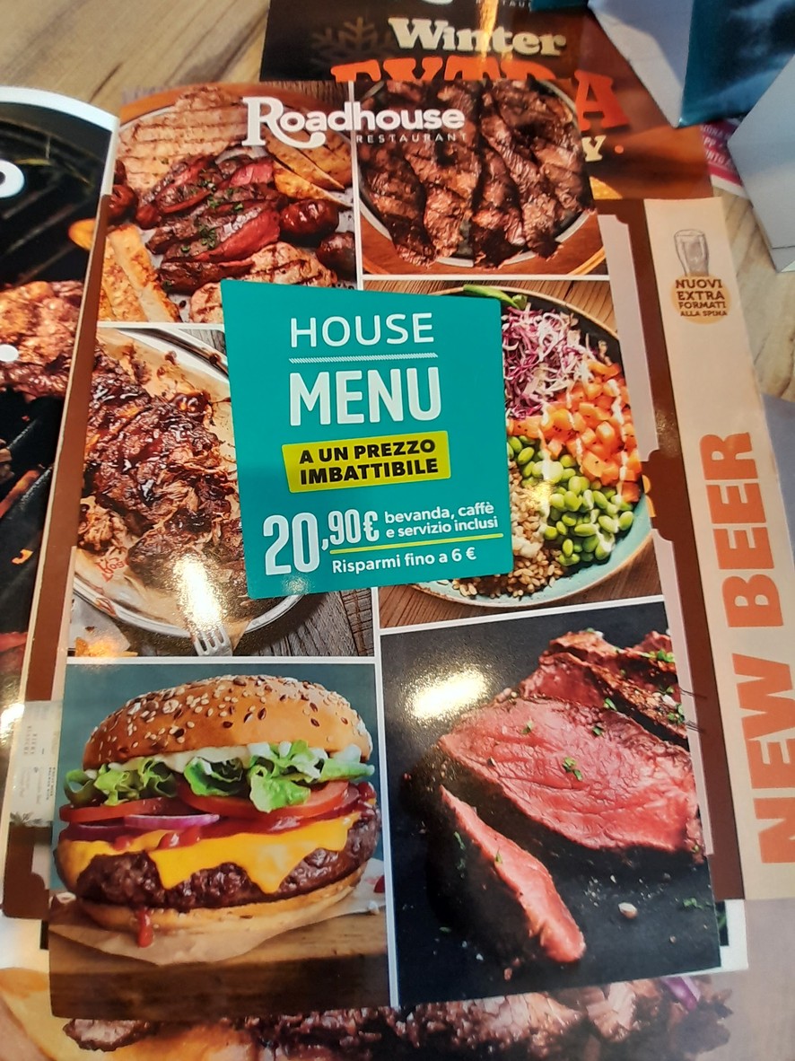 Roadhouse Restaurant Roma Battistini menu 1