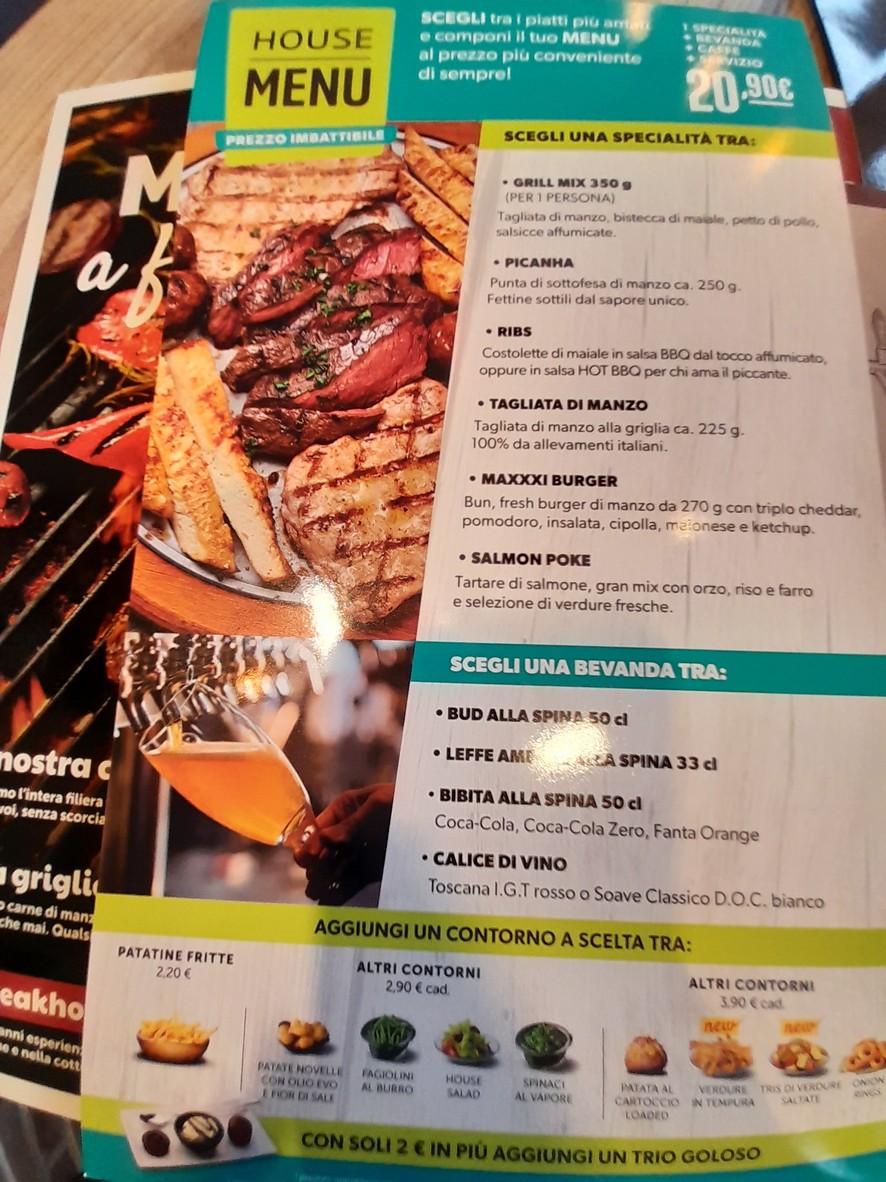Roadhouse Restaurant Roma Battistini menu 3