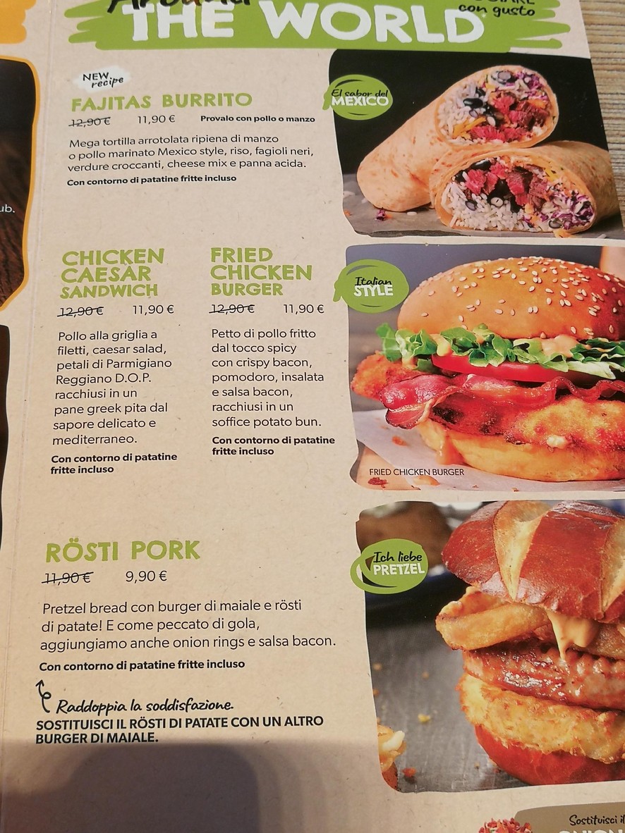 Roadhouse Restaurant Roma Battistini menu 7