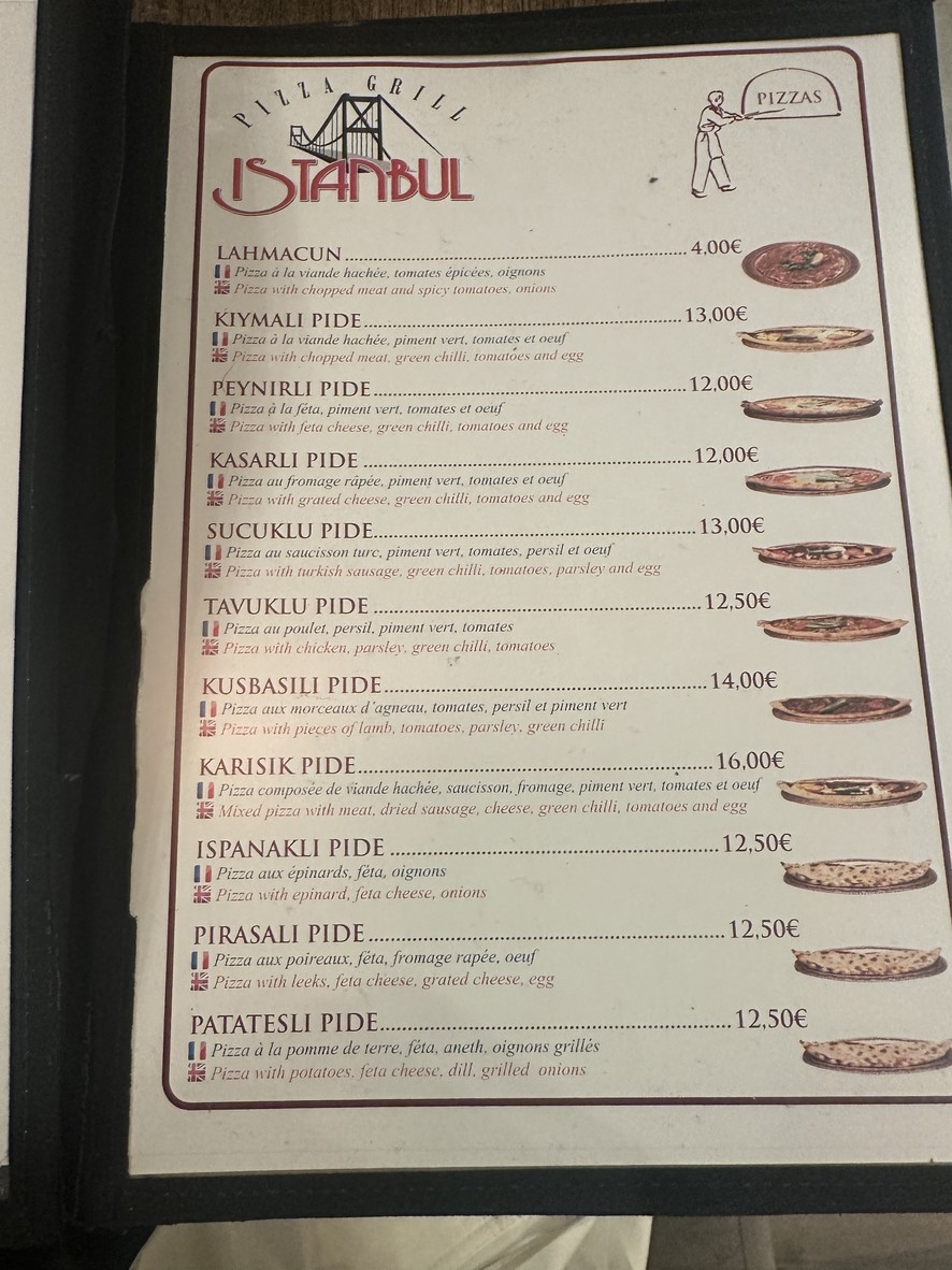 Pizza Grill Istanbul menu 1