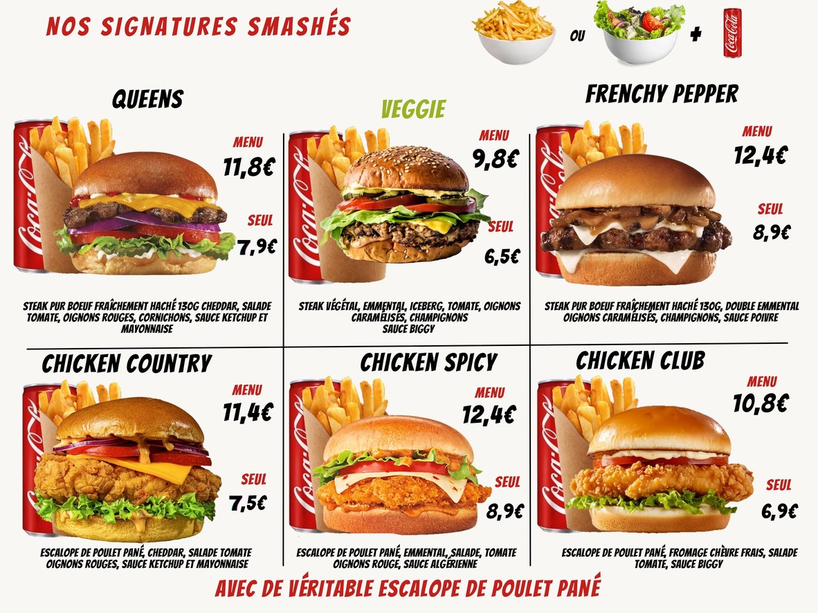 Yankee Burger Fast-food Nanterre Préfecture menu 2