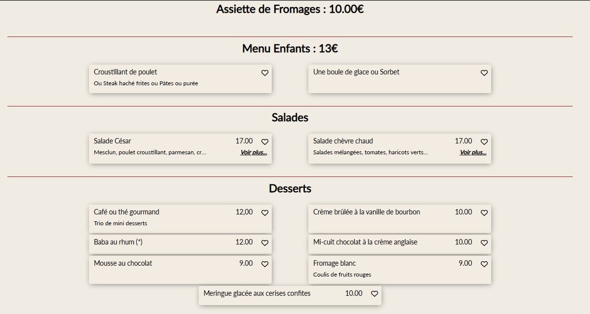 La Table des Ternes menu 5