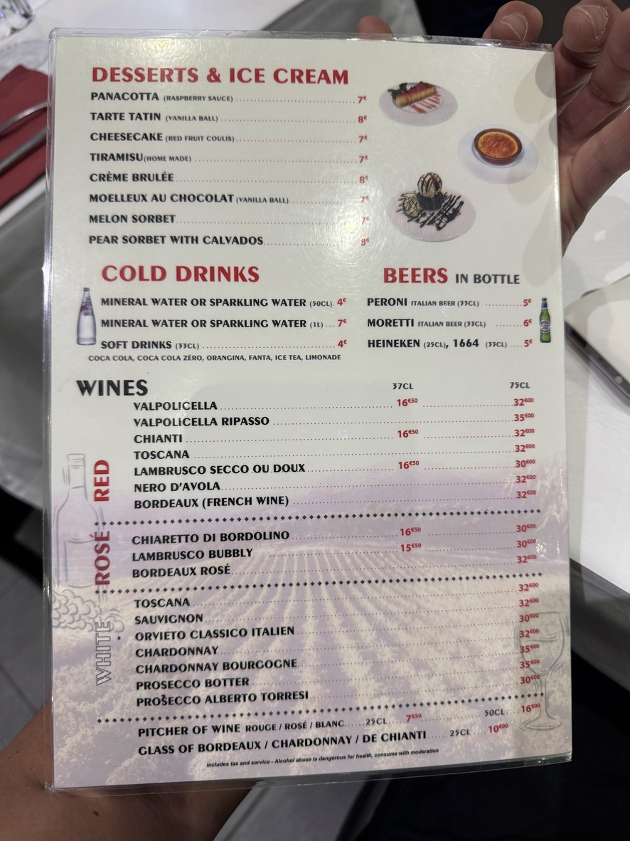 Restaurant italien pizzeria la gourmandise menu 3