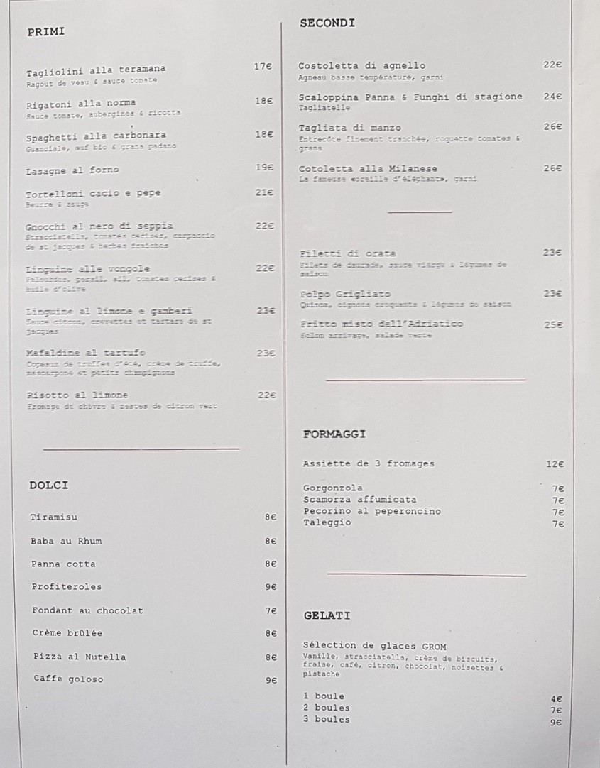 Pizza Vesuvio menu 2