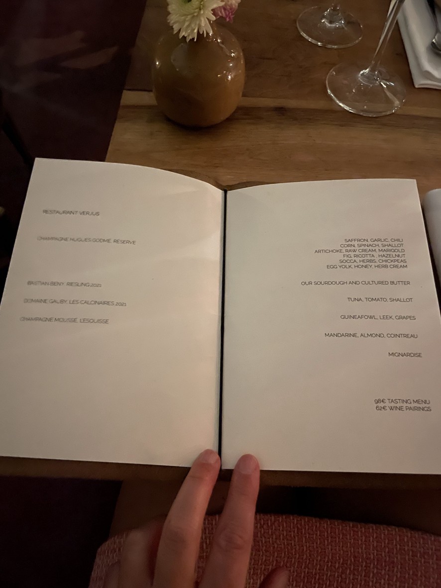 Verjus menu 2