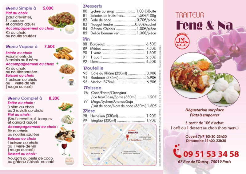 Feng & Na menu 1