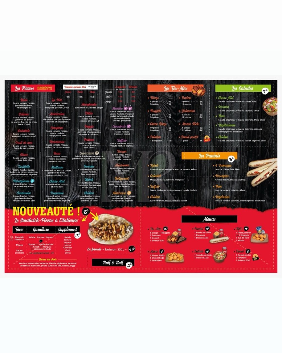 La Pizz menu 1