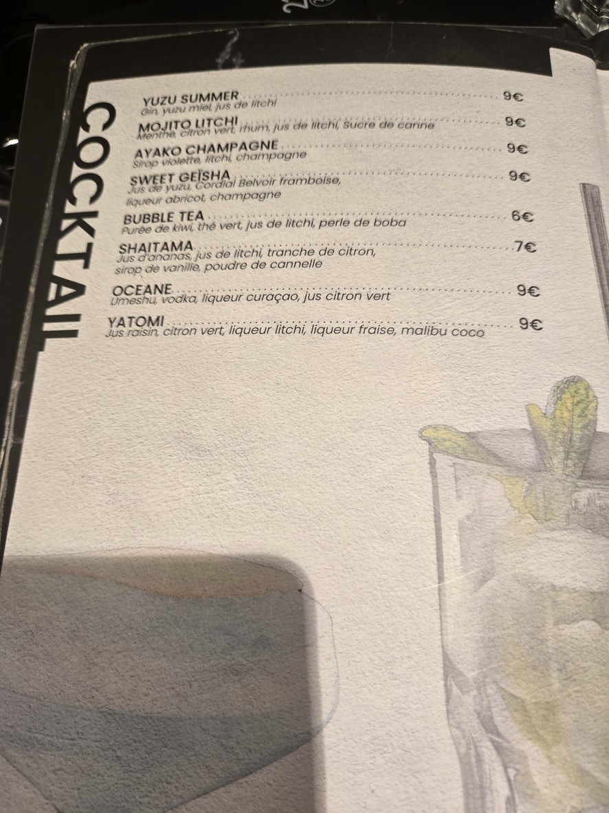 Ayako teppanyaki menu 4