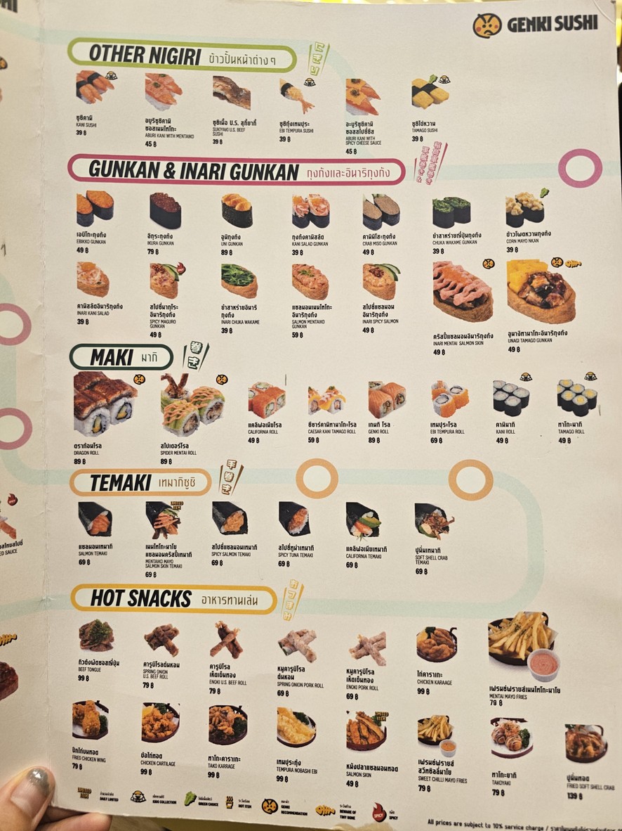 GENKI SUSHI menu 2