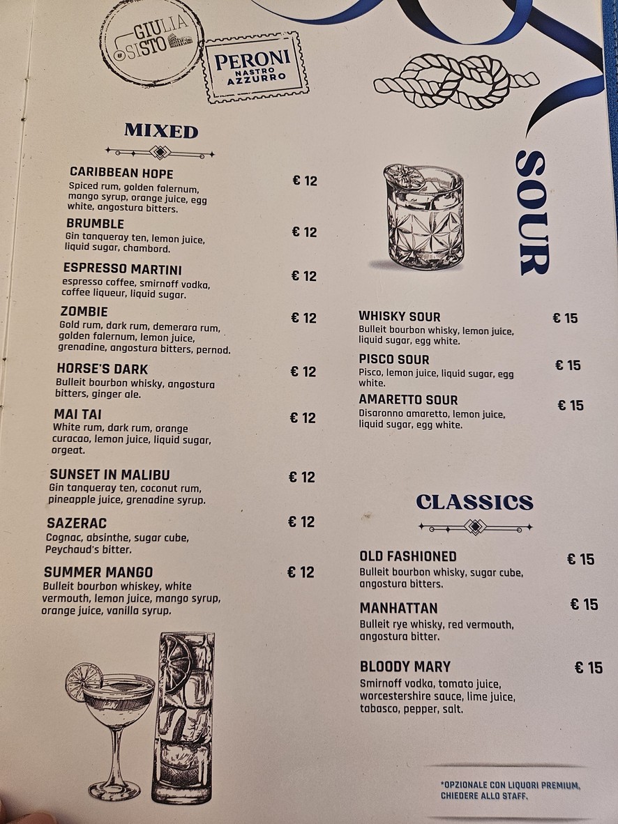 Giulia&Sisto Roma Terrazza San Clemente menu 6