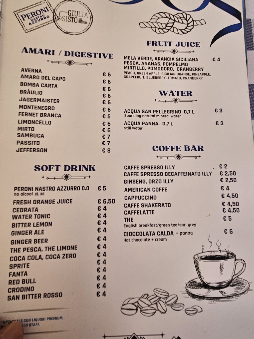 Giulia&Sisto Roma Terrazza San Clemente menu 8