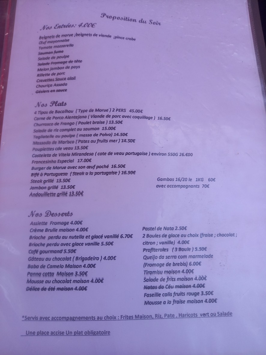 Paladar menu 3