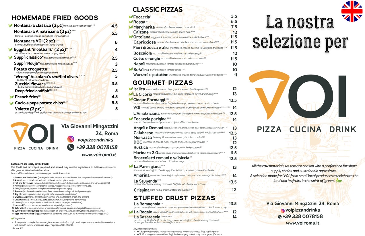 VOI - Pizza & Drinks menu 1