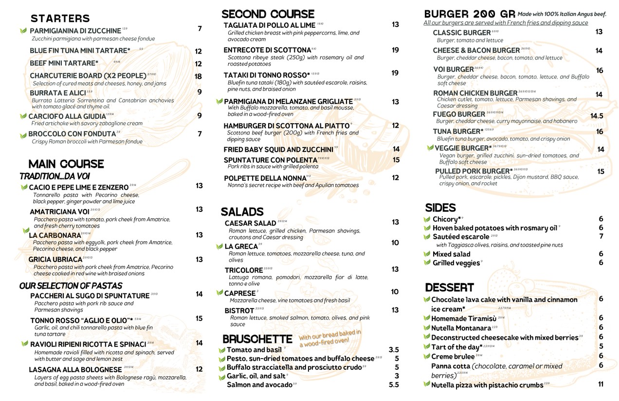 VOI - Pizza & Drinks menu 2