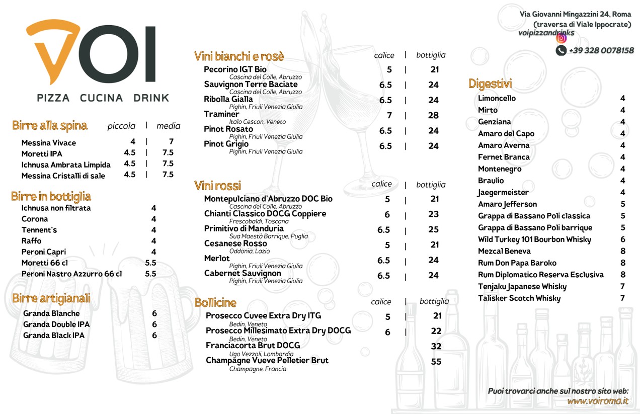 VOI - Pizza & Drinks menu 3