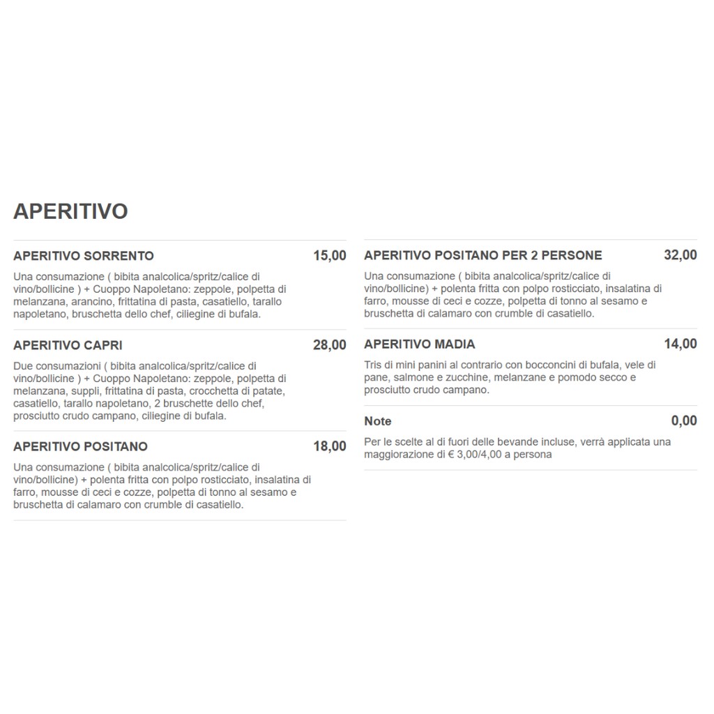 Ristorante Madia Drogheria menu 1