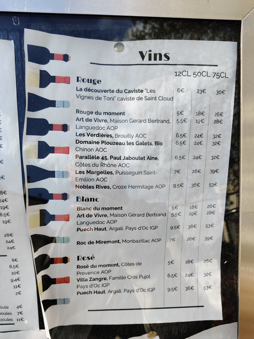Le Comptoir Saint-Cloud menu 4