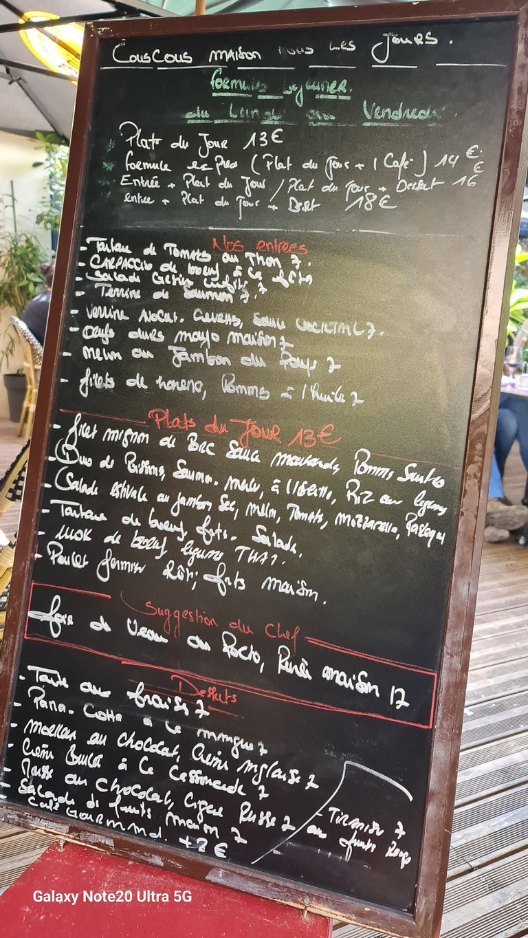 Les Jardins de Voltaire menu 2