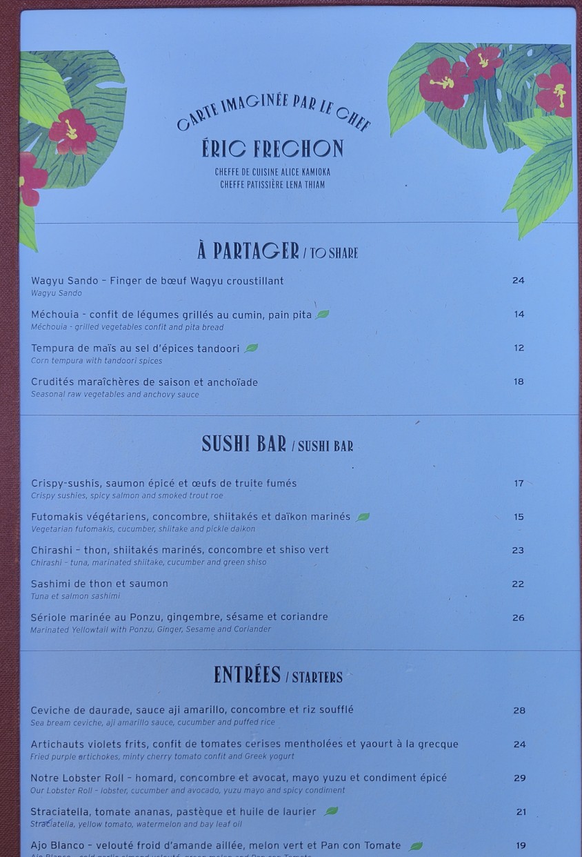 Le Drugstore menu 1