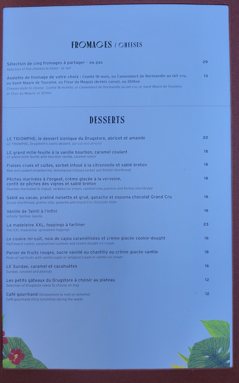 Le Drugstore menu 4
